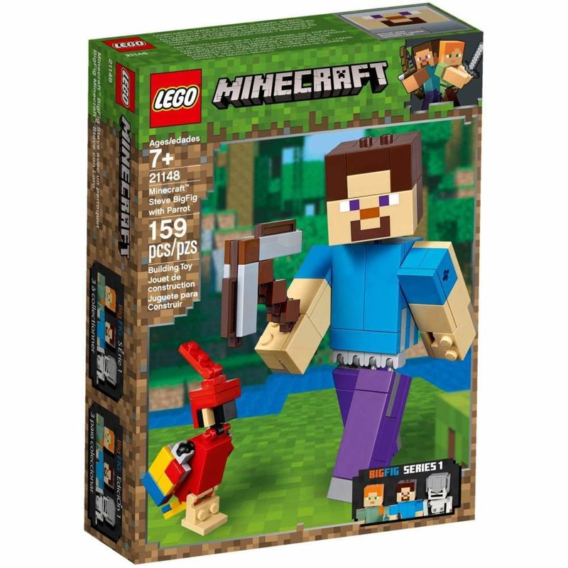 LEGO Minecraft Steve Bigfig Cu Papagal -
