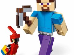 LEGO Minecraft Steve Bigfig Cu Papagal -